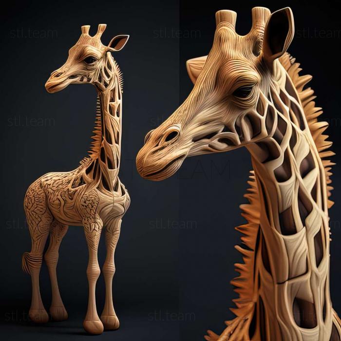 3D model Giraffa jumae (STL)